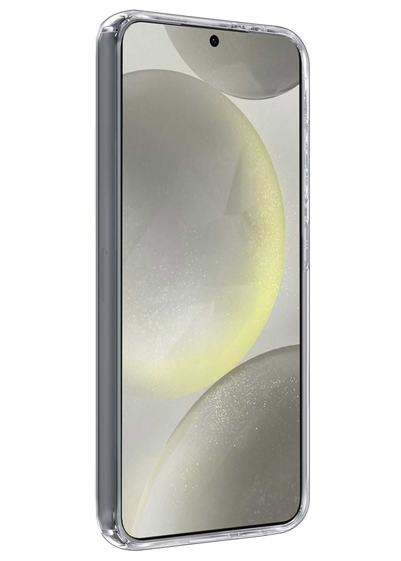 LUQ Hoesje Geschikt voor Samsung S24 Plus Hoesje Siliconen Case Met Screenprotector - Hoes Geschikt voor Samsung Galaxy S24 Plus Hoes Siliconen - Transparant