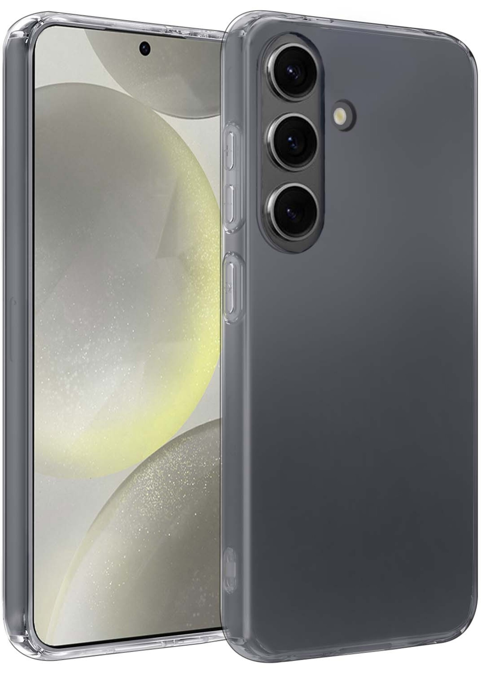 LUQ Hoesje Geschikt voor Samsung S24 Plus Hoesje Siliconen Case - Hoes Geschikt voor Samsung Galaxy S24 Plus Hoes Siliconen - Transparant