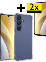 LUQ LUQ Samsung Galaxy A15 Hoesje Shockproof Met 2x Screenprotector