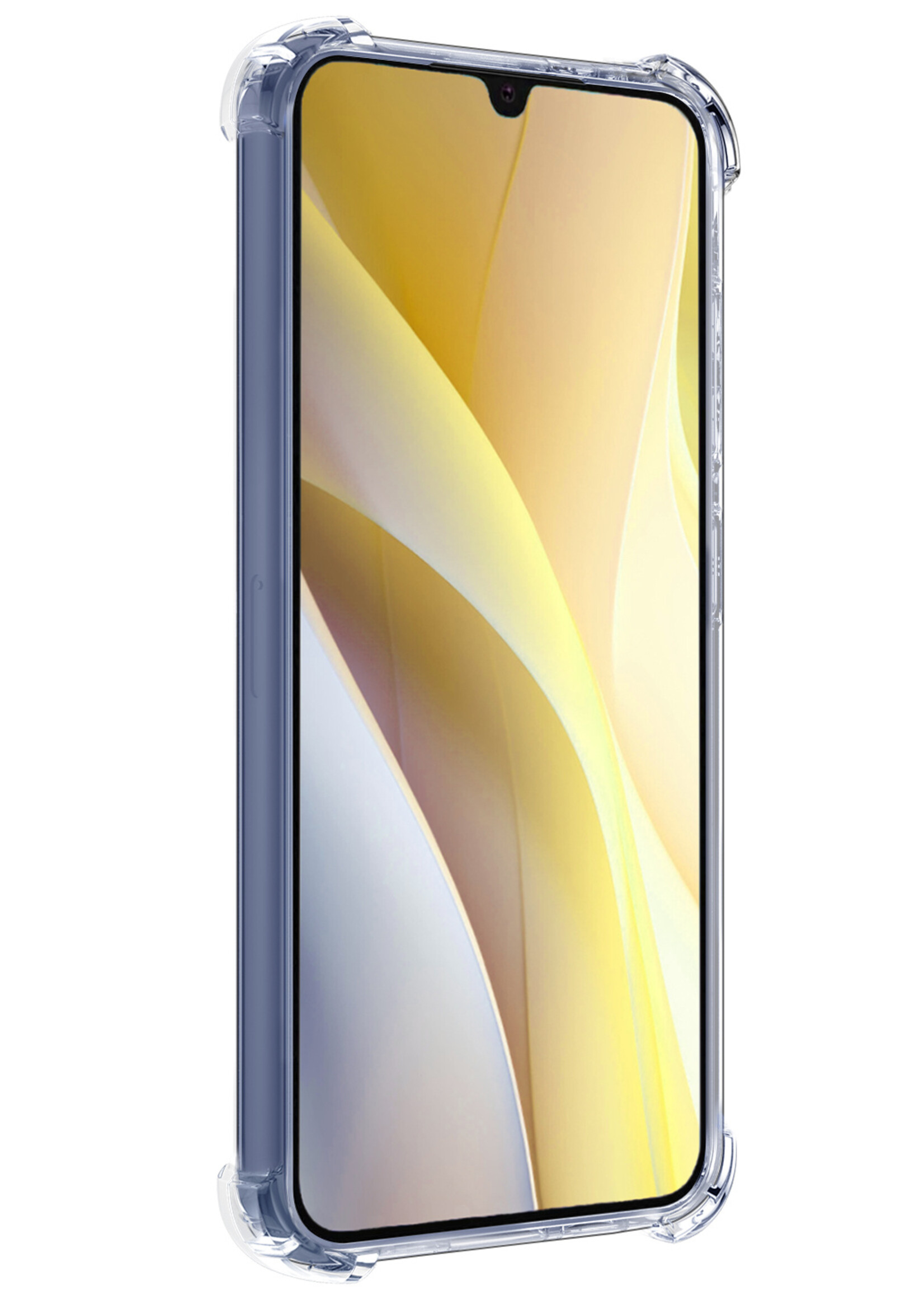 LUQ Hoesje Geschikt voor Samsung A15 Hoesje Shockproof Case Siliconen Met 2x Screenprotector - Hoes Geschikt voor Samsung Galaxy A15 Hoes Cover Siliconen - Transparant