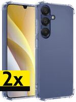 LUQ LUQ Samsung Galaxy A15 Hoesje Shockproof - Transparant - 2 PACK