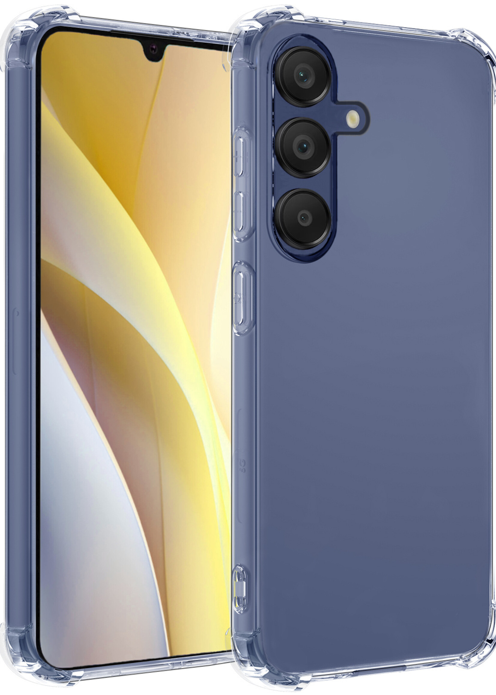 LUQ Hoesje Geschikt voor Samsung A15 Hoesje Shockproof Case Siliconen - Hoes Geschikt voor Samsung Galaxy A15 Hoes Cover Siliconen - Transparant