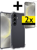 LUQ LUQ Samsung Galaxy S24 Plus Hoesje Shockproof Met 2x Screenprotector