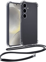 LUQ LUQ Samsung Galaxy S24 Hoesje Transparant Shockproof Met Zwart Koord