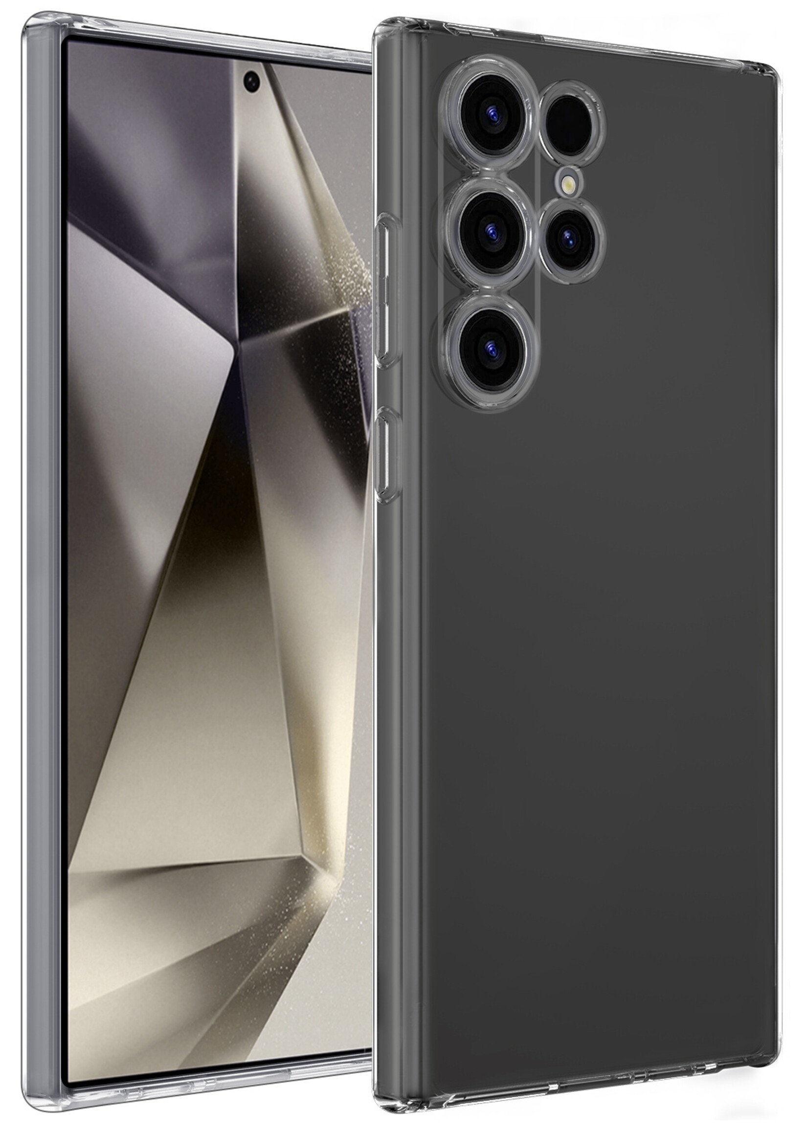 LUQ Hoesje Geschikt voor Samsung S24 Ultra Hoesje Siliconen Case - Hoes Geschikt voor Samsung Galaxy S24 Ultra Hoes Siliconen - Transparant