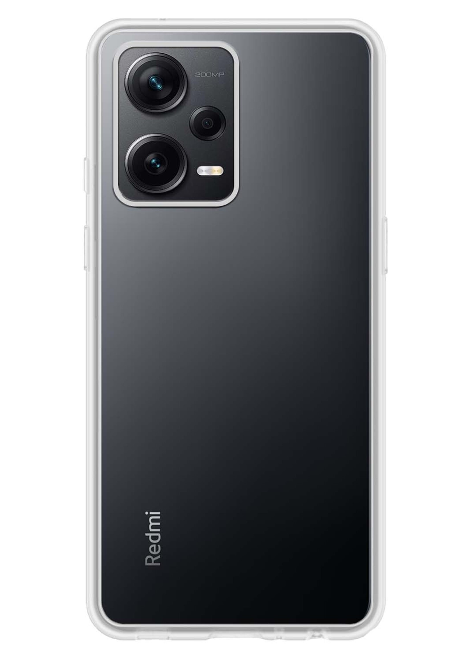 LUQ Hoesje Geschikt voor Xiaomi Redmi Note 12 Pro+ Hoesje Siliconen Case - Hoes Geschikt voor Xiaomi Redmi Note 12 Pro+ Hoes Siliconen - Transparant - 2 Stuks