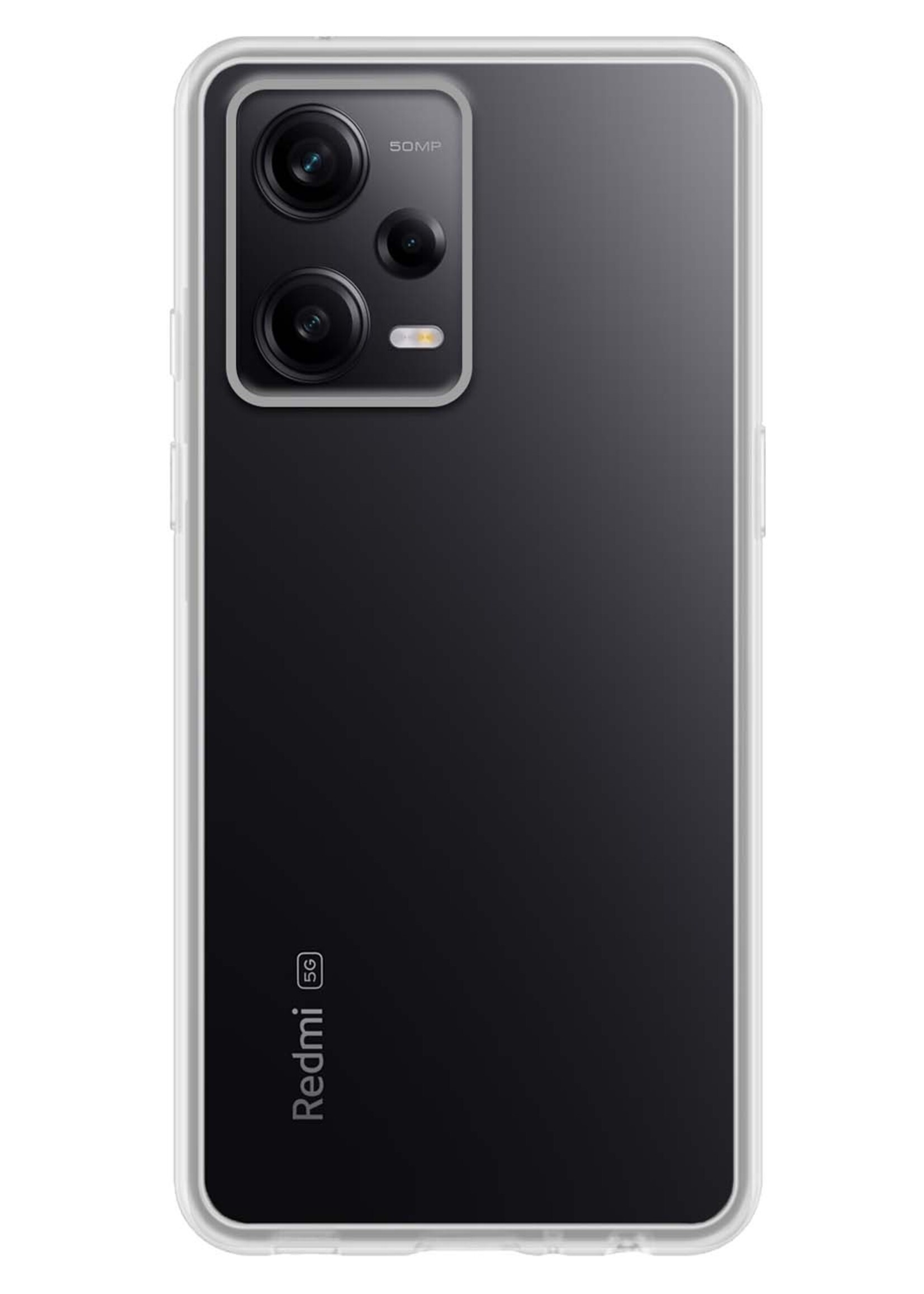 LUQ Hoesje Geschikt voor Xiaomi Redmi Note 12 Pro Hoesje Siliconen Case Met 2x Screenprotector - Hoes Geschikt voor Xiaomi Redmi Note 12 Pro Hoes Siliconen - Transparant