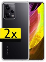 LUQ LUQ Xiaomi Redmi Note 12 Pro Hoesje Siliconen - Transparant - 2 PACK