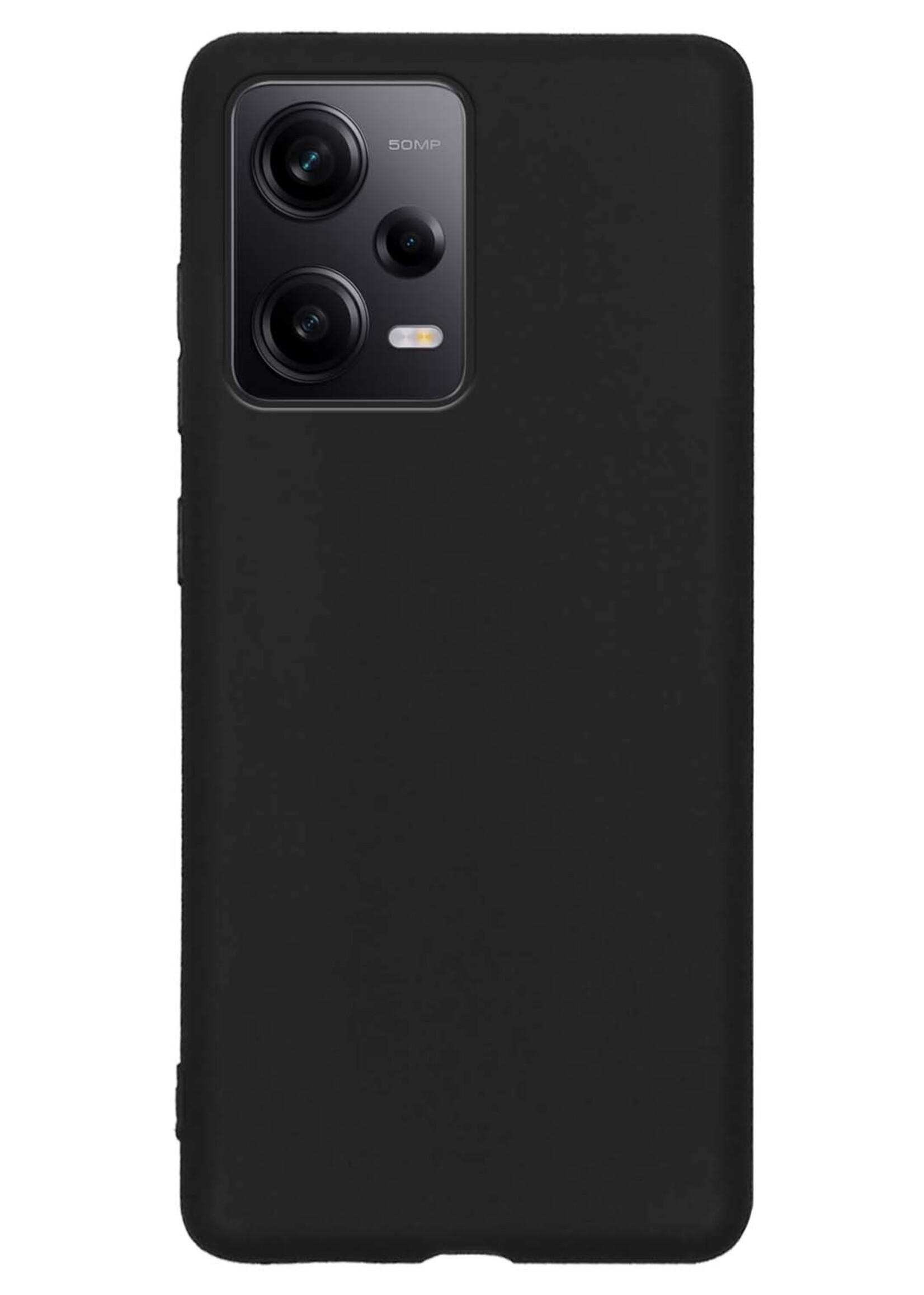 LUQ Hoesje Geschikt voor Xiaomi Redmi Note 12 Pro Hoesje Siliconen Case - Hoes Geschikt voor Xiaomi Redmi Note 12 Pro Hoes Siliconen - Zwart
