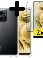 LUQ LUQ Xiaomi Redmi Note 12 4G Hoesje Shockproof Met 2x Screenprotector
