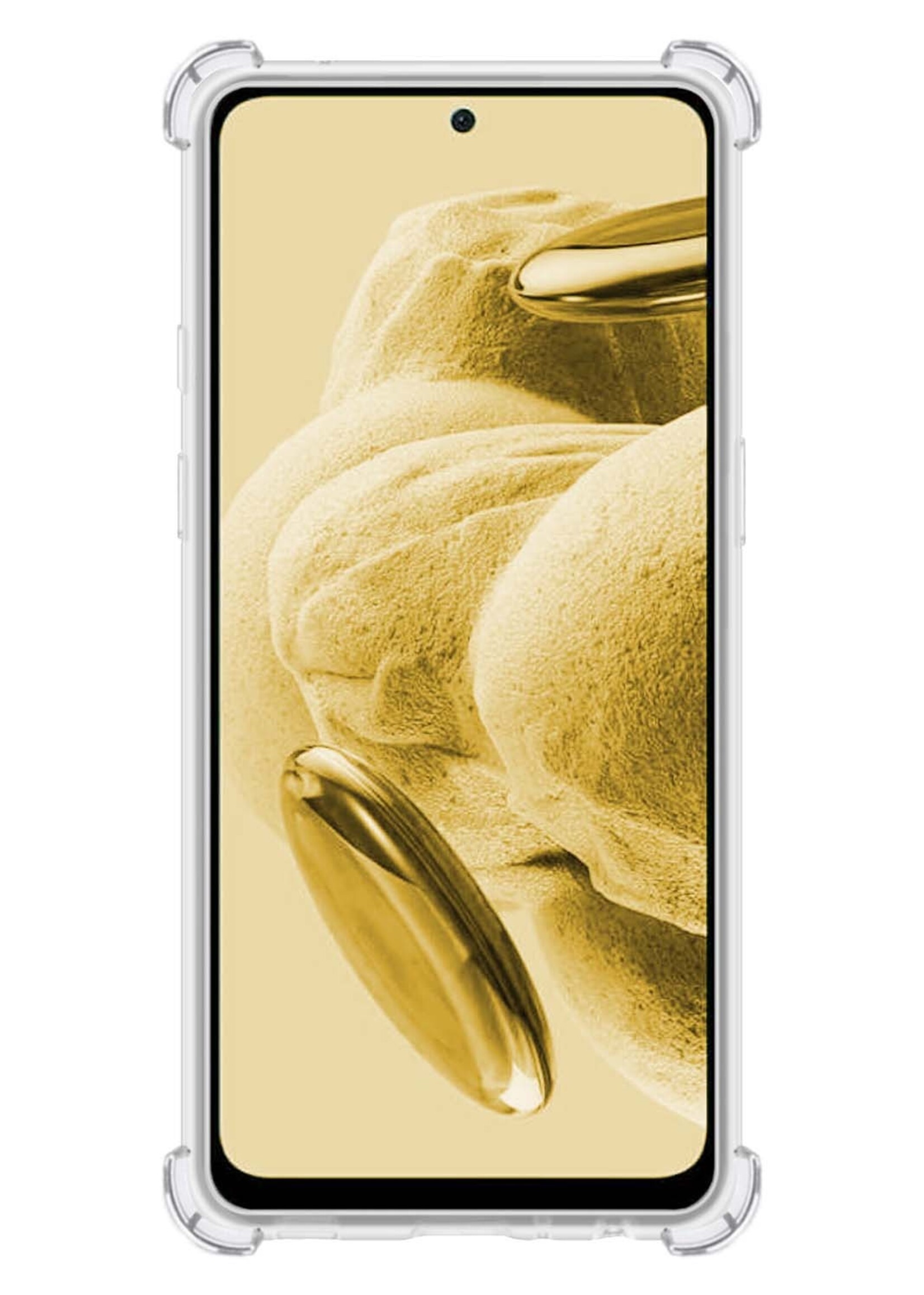 LUQ Hoesje Geschikt voor Xiaomi Redmi Note 12 4G Hoesje Shockproof Case Siliconen Met 2x Screenprotector - Hoes Geschikt voor Xiaomi Redmi Note 12 4G Hoes Cover Siliconen - Transparant