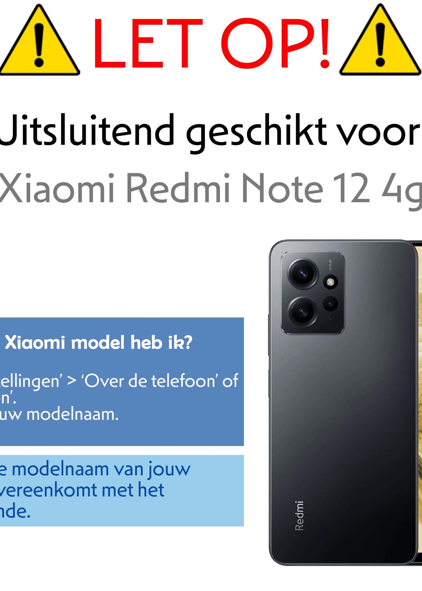 LUQ Hoesje Geschikt voor Xiaomi Redmi Note 12 4G Hoesje Shockproof Case Siliconen Met Screenprotector - Hoes Geschikt voor Xiaomi Redmi Note 12 4G Hoes Cover Siliconen - Transparant