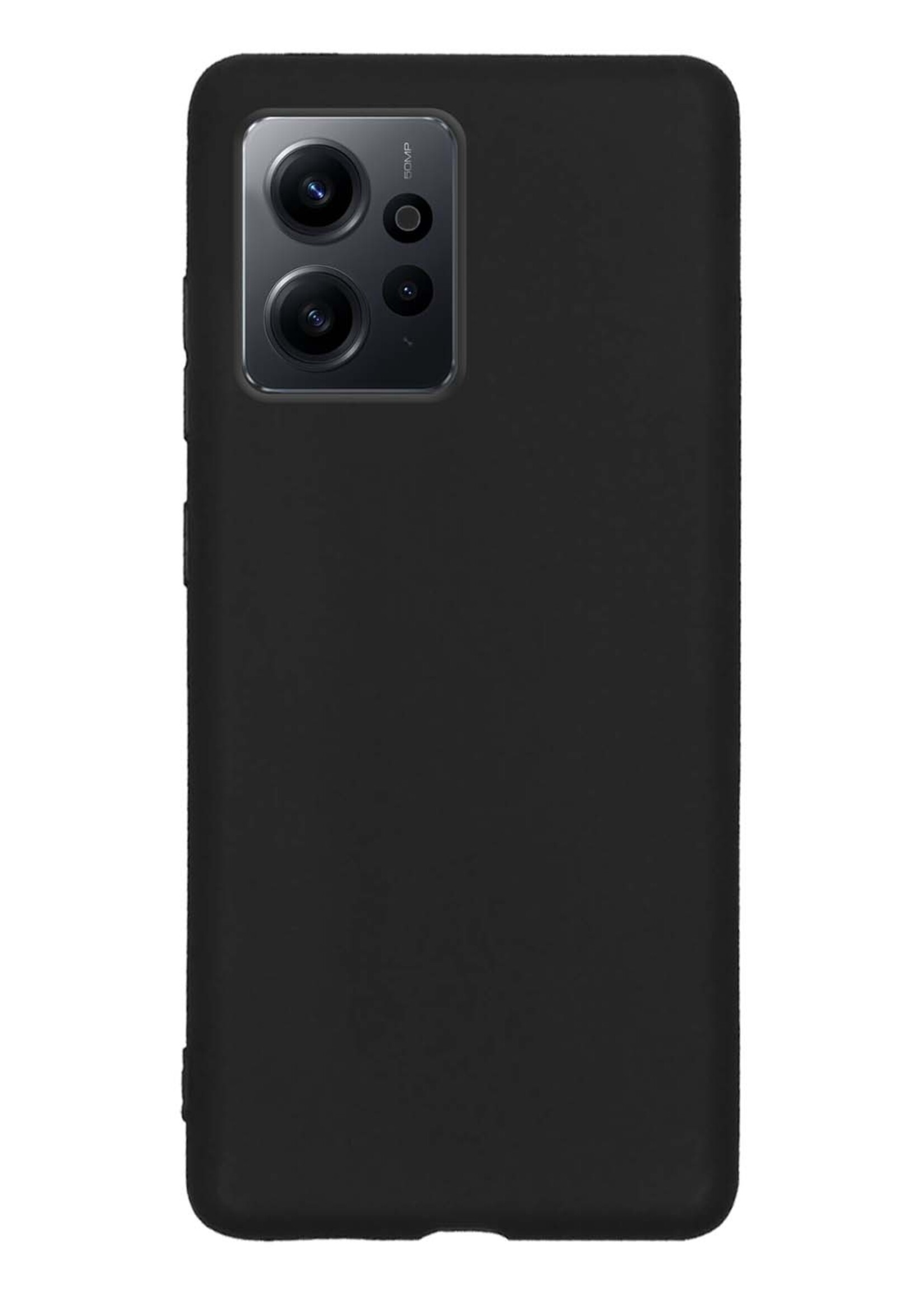 LUQ Hoesje Geschikt voor Xiaomi Redmi Note 12 4G Hoesje Siliconen Case Met 2x Screenprotector - Hoes Geschikt voor Xiaomi Redmi Note 12 4G Hoes Siliconen - Zwart