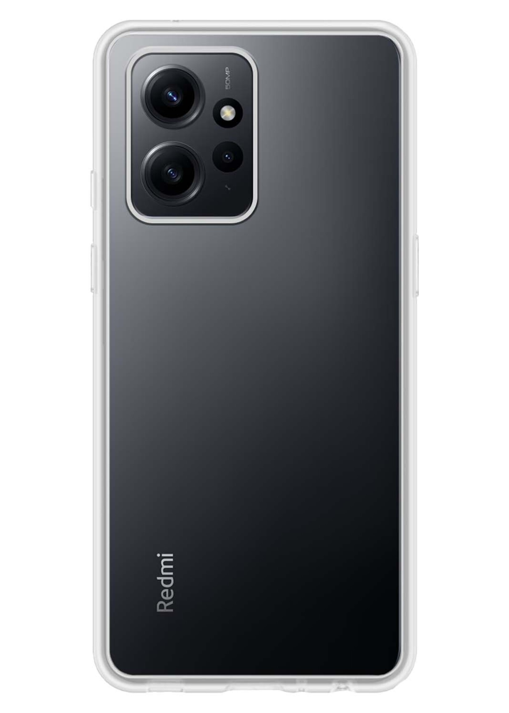 LUQ Hoesje Geschikt voor Xiaomi Redmi Note 12 4G Hoesje Siliconen Case - Hoes Geschikt voor Xiaomi Redmi Note 12 4G Hoes Siliconen - Transparant - 2 Stuks
