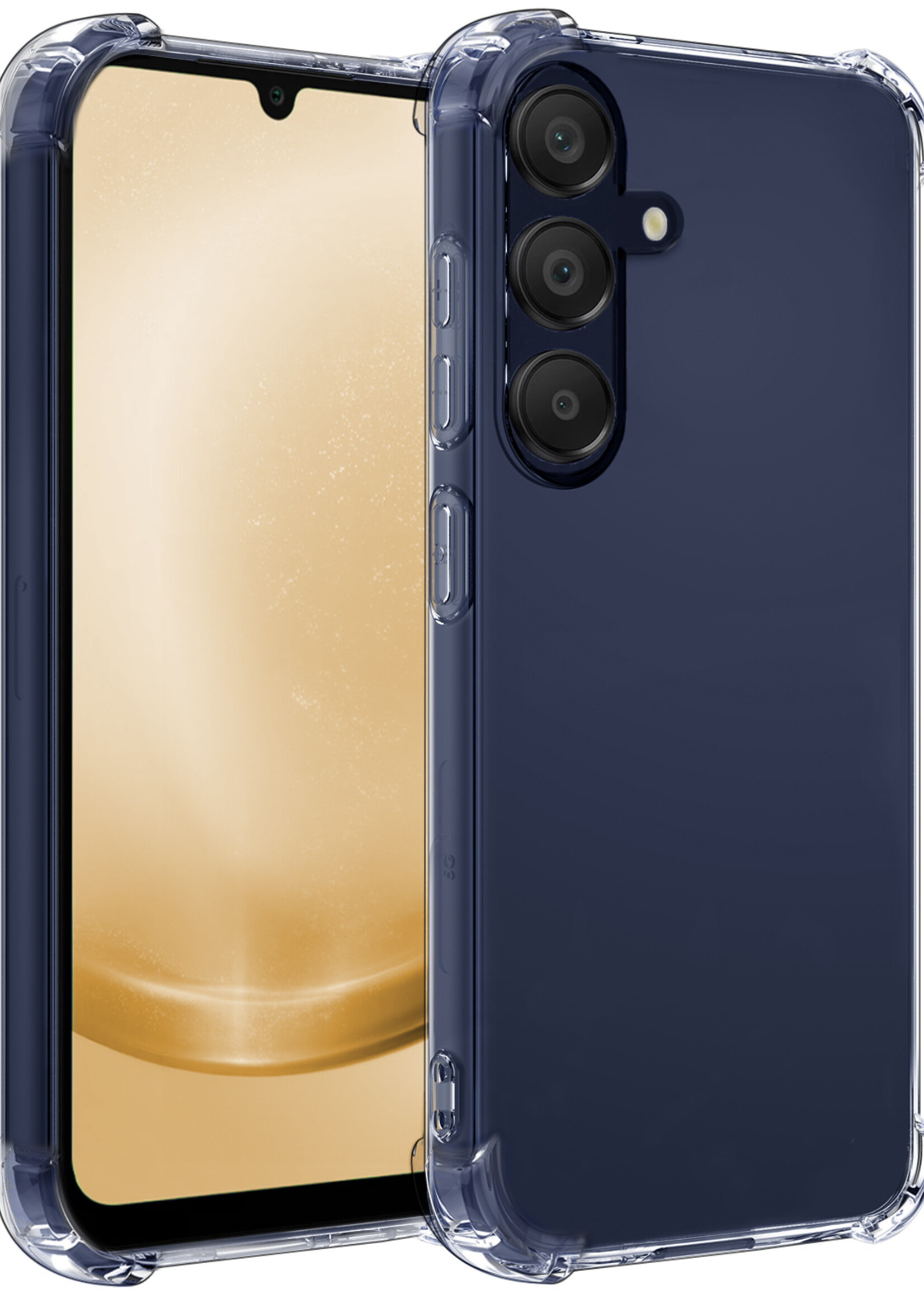 LUQ Hoesje Geschikt voor Samsung A25 Hoesje Shockproof Case Siliconen - Hoes Geschikt voor Samsung Galaxy A25 Hoes Cover Siliconen - Transparant