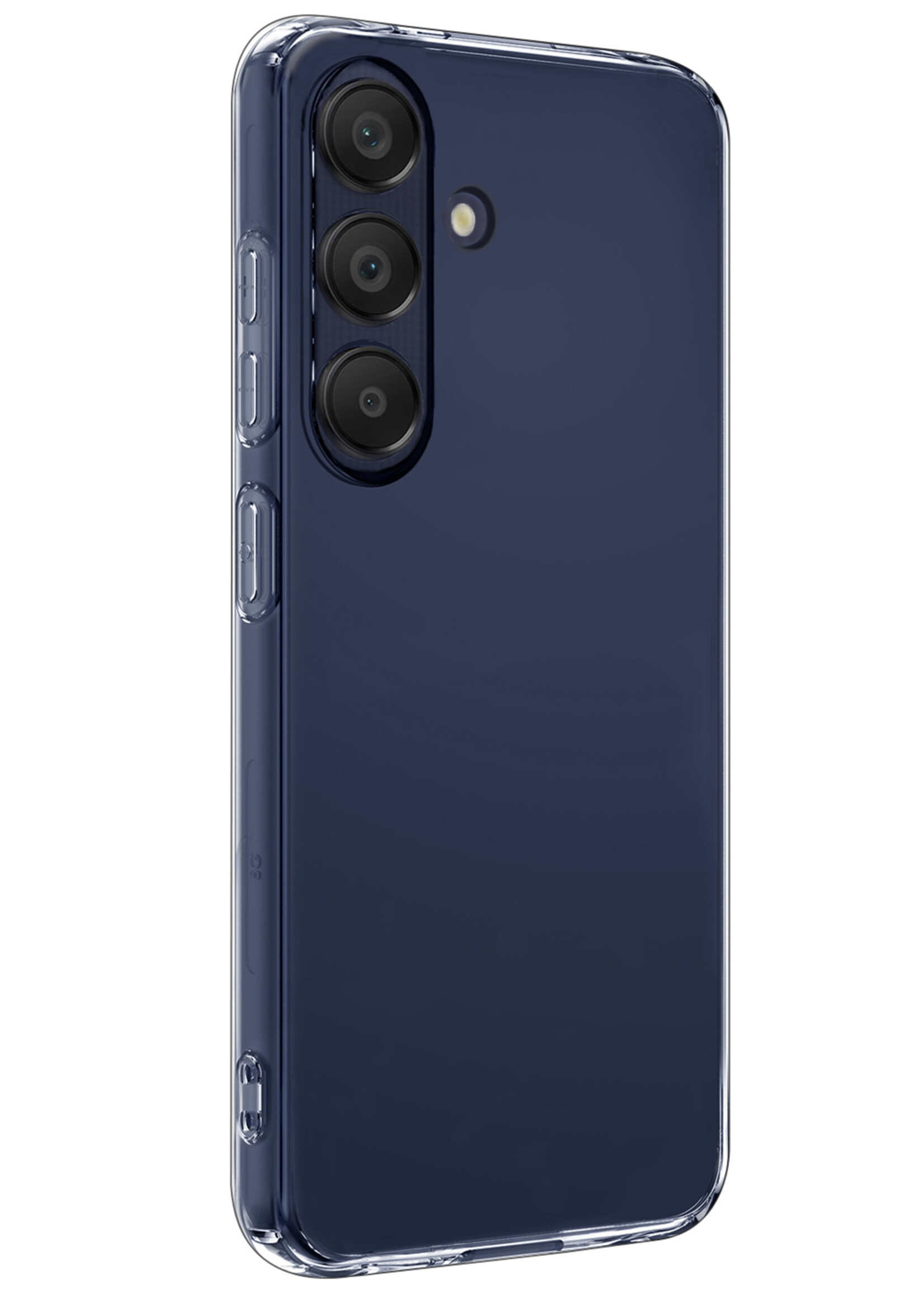 LUQ Hoesje Geschikt voor Samsung A25 Hoesje Siliconen Case Met 2x Screenprotector - Hoes Geschikt voor Samsung Galaxy A25 Hoes Siliconen - Transparant