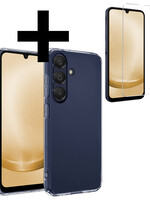 LUQ LUQ Samsung Galaxy A25 Hoesje Siliconen Met Screenprotector - Transparant