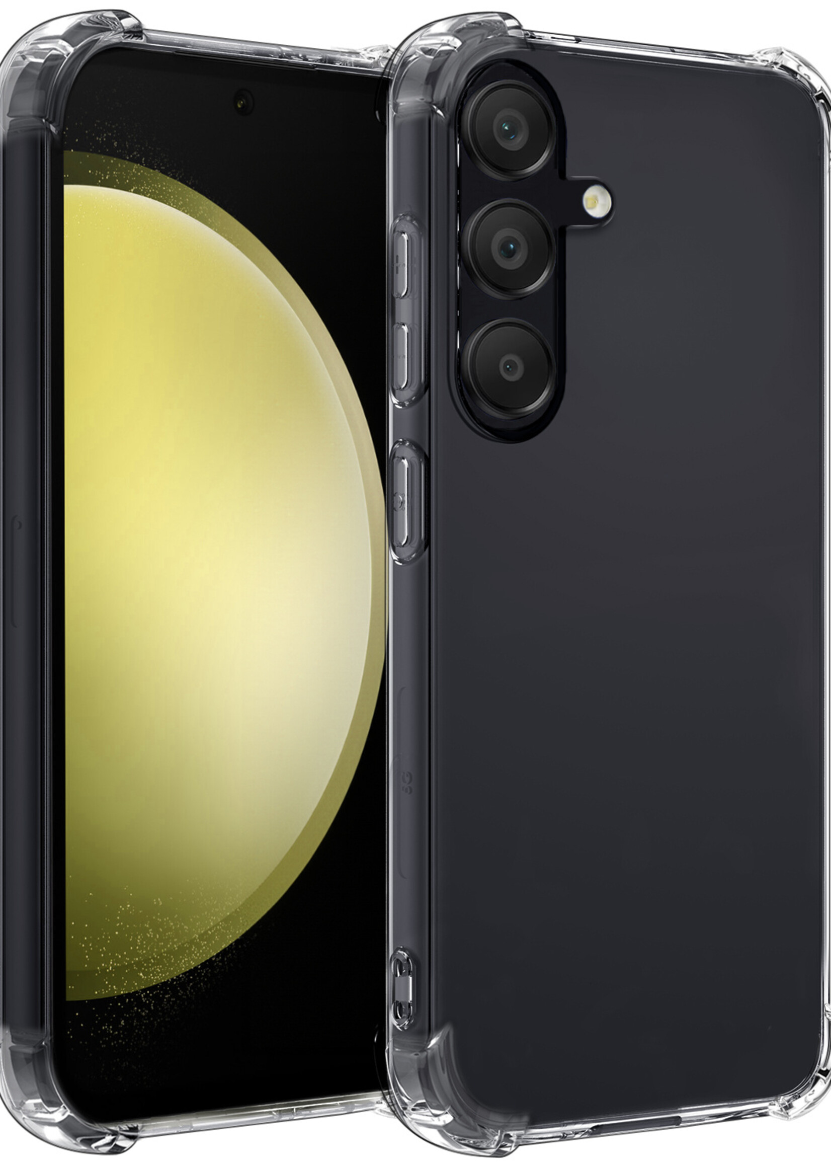 LUQ Hoesje Geschikt voor Samsung S23 FE Hoesje Shockproof Case Siliconen - Hoes Geschikt voor Samsung Galaxy S23 FE Hoes Cover Siliconen - Transparant