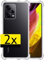 LUQ LUQ Xiaomi Redmi Note 12 Pro+ Hoesje Shockproof - Transparant - 2 PACK