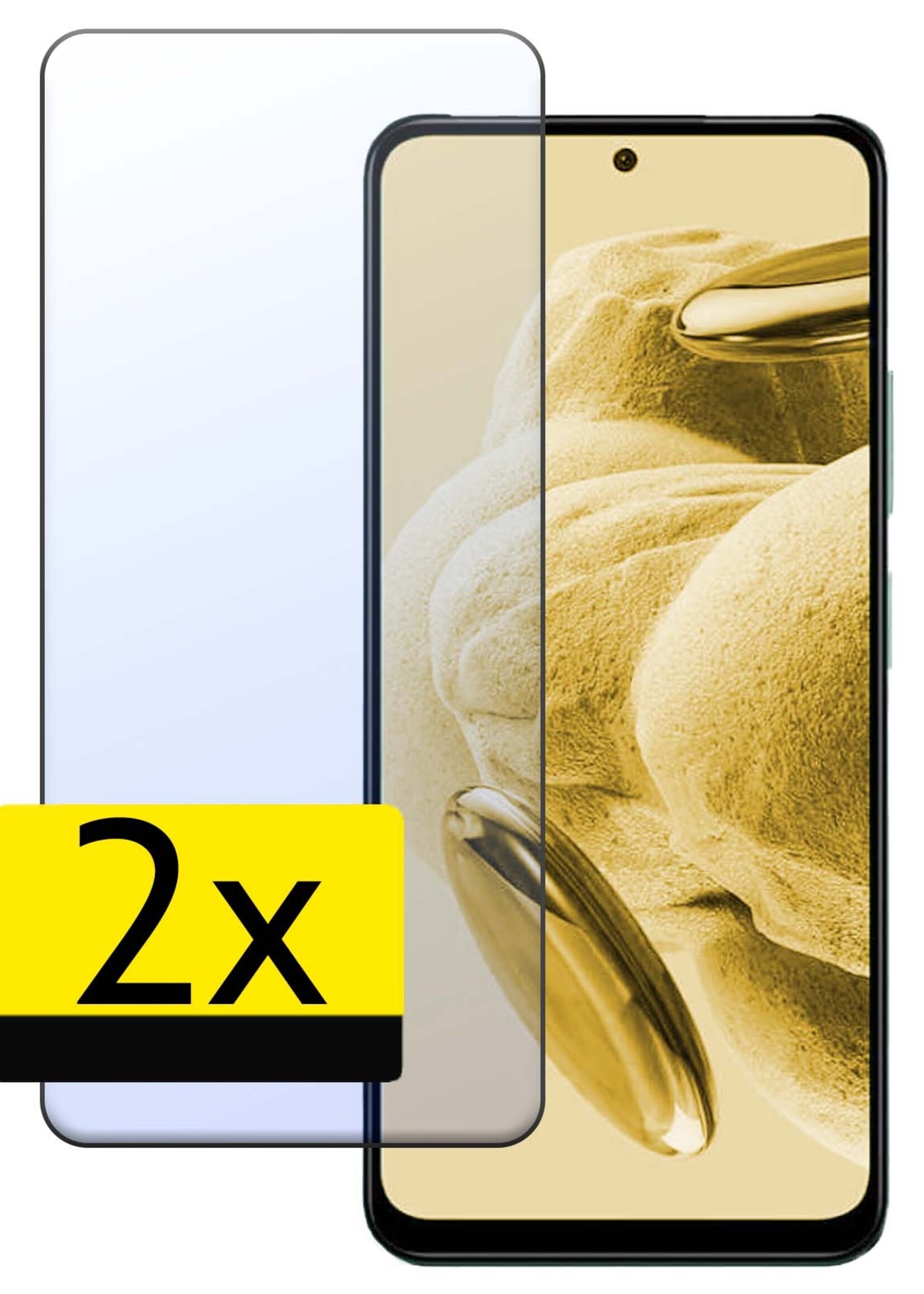 LUQ Screenprotector Geschikt voor Xiaomi Redmi Note 12 4G Screenprotector Beschermglas Gehard Glas - Screenprotector Geschikt voor Xiaomi Redmi Note 12 4G Screenprotector Glas - 2 Stuks
