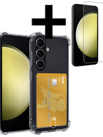 LUQ LUQ Samsung Galaxy S23 FE Hoesje Pashouder Met Screenprotector