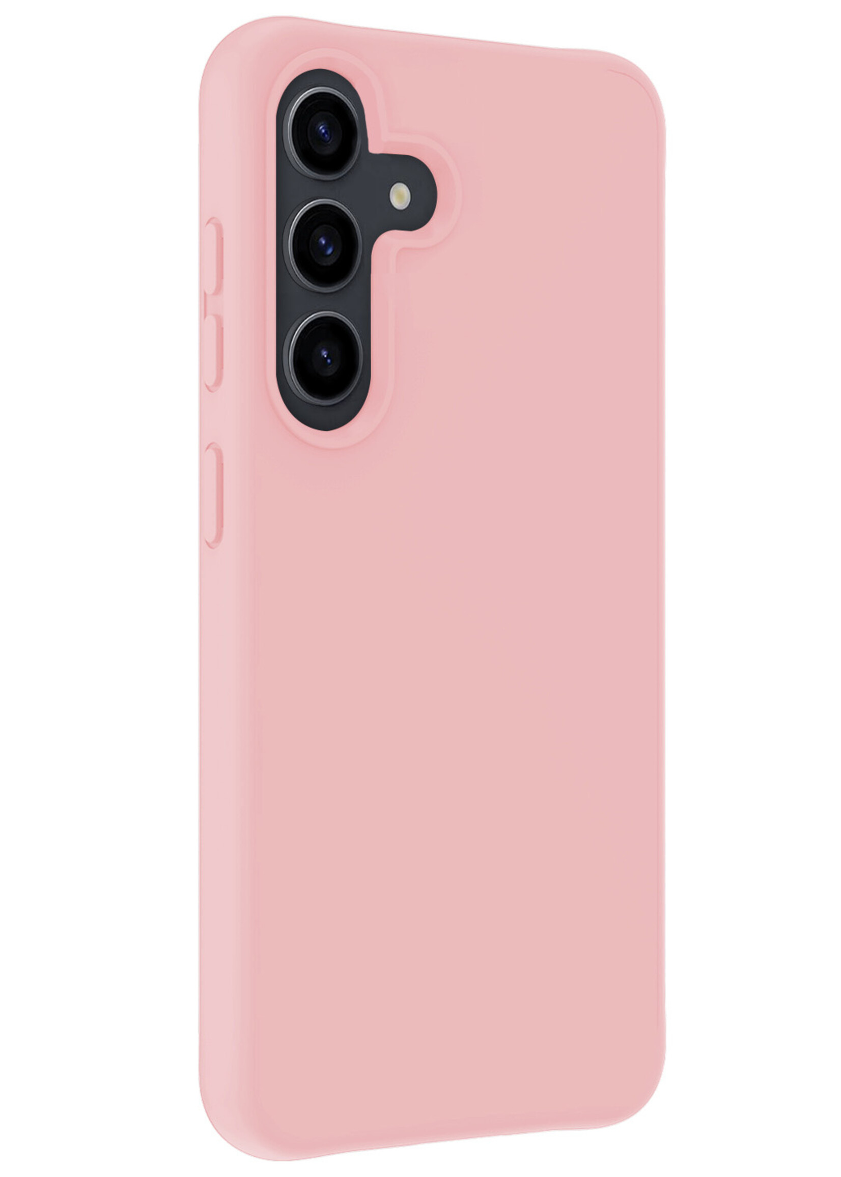 LUQ Hoesje Geschikt voor Samsung S24 Plus Hoesje Siliconen Case - Hoes Geschikt voor Samsung Galaxy S24 Plus Hoes Siliconen - Lichtroze - 2 Stuks