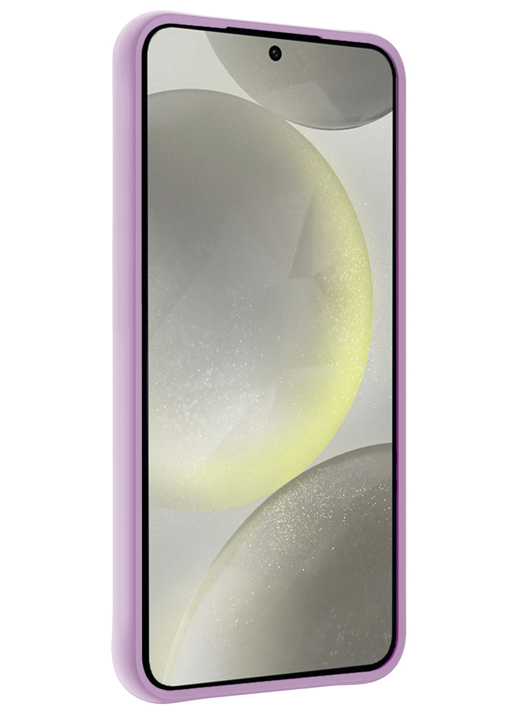 LUQ Hoesje Geschikt voor Samsung S24 Plus Hoesje Siliconen Case - Hoes Geschikt voor Samsung Galaxy S24 Plus Hoes Siliconen - Lila - 2 Stuks
