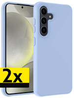 LUQ LUQ Samsung Galaxy S24 Plus Hoesje Siliconen - Lichtblauw - 2 PACK