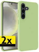 LUQ LUQ Samsung Galaxy S24 Plus Hoesje Siliconen - Groen - 2 PACK