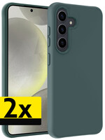 LUQ LUQ Samsung Galaxy S24 Plus Hoesje Siliconen - Donkergroen - 2 PACK