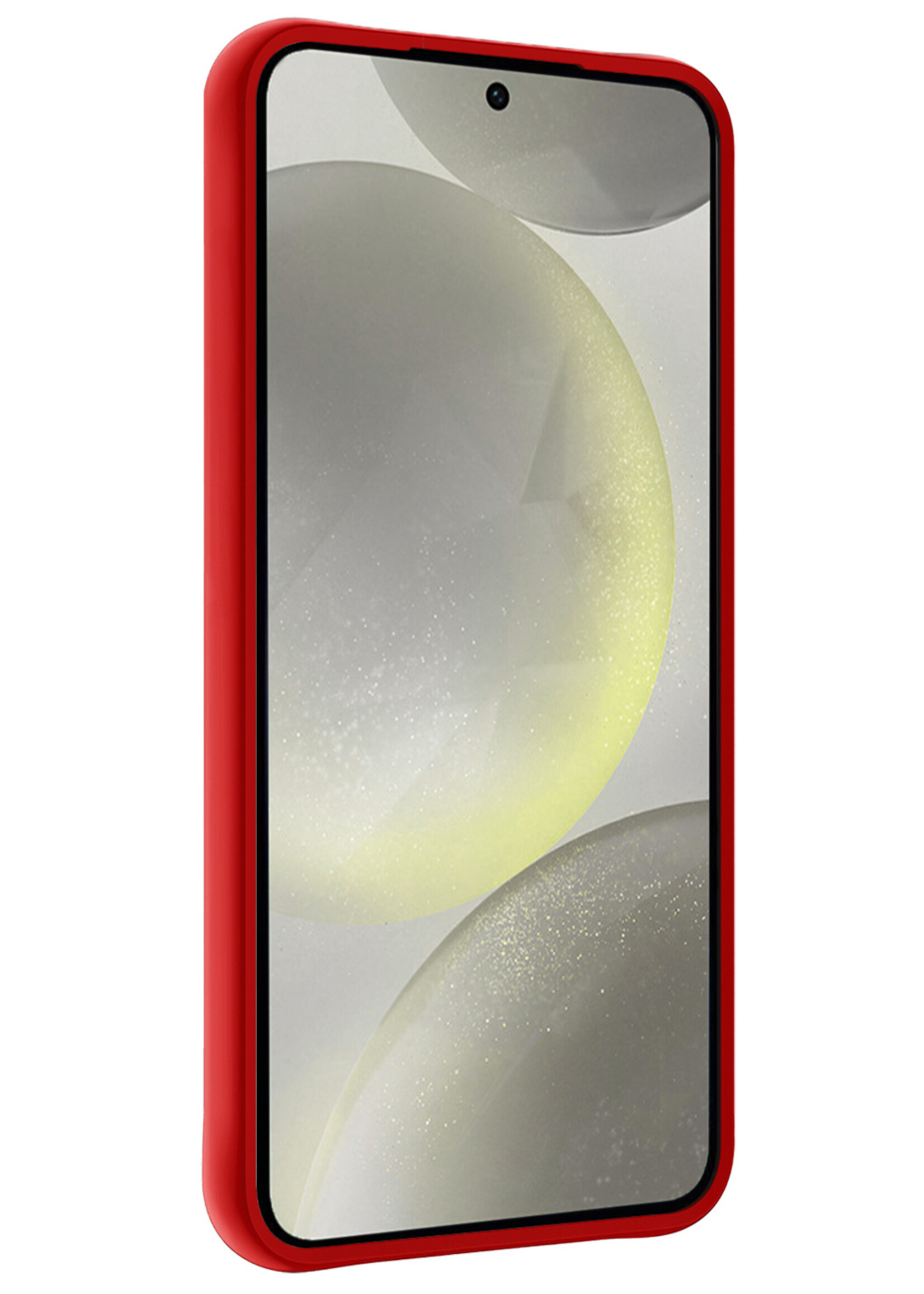 LUQ Hoesje Geschikt voor Samsung S24 Plus Hoesje Siliconen Case - Hoes Geschikt voor Samsung Galaxy S24 Plus Hoes Siliconen - Rood