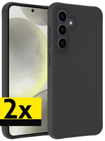 LUQ LUQ Samsung Galaxy S24 Hoesje Siliconen - Zwart - 2 PACK