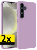 LUQ LUQ Samsung Galaxy S24 Hoesje Siliconen - Lila - 2 PACK
