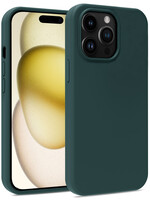 LUQ LUQ iPhone 15 Pro Hoesje Siliconen - Donkergroen