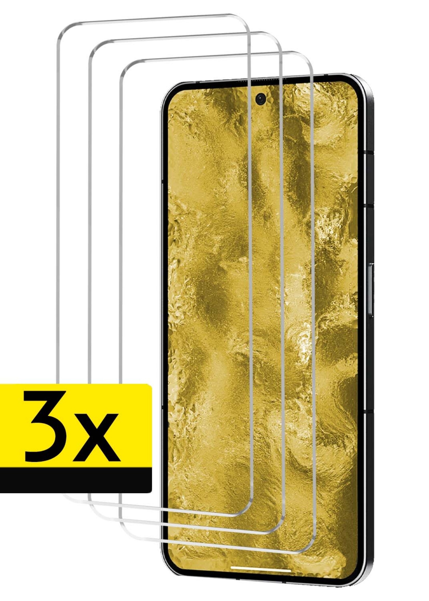 LUQ Screenprotector Geschikt voor Nothing Phone (2) Screenprotector Beschermglas Gehard Glas - Screenprotector Geschikt voor Nothing Phone (2) Screenprotector Glas - 3 Stuks
