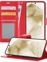 LUQ LUQ Samsung Galaxy A55 Hoesje Bookcase - Rood
