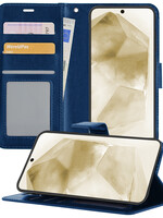 LUQ LUQ Samsung Galaxy A55 Hoesje Bookcase - Donkerblauw