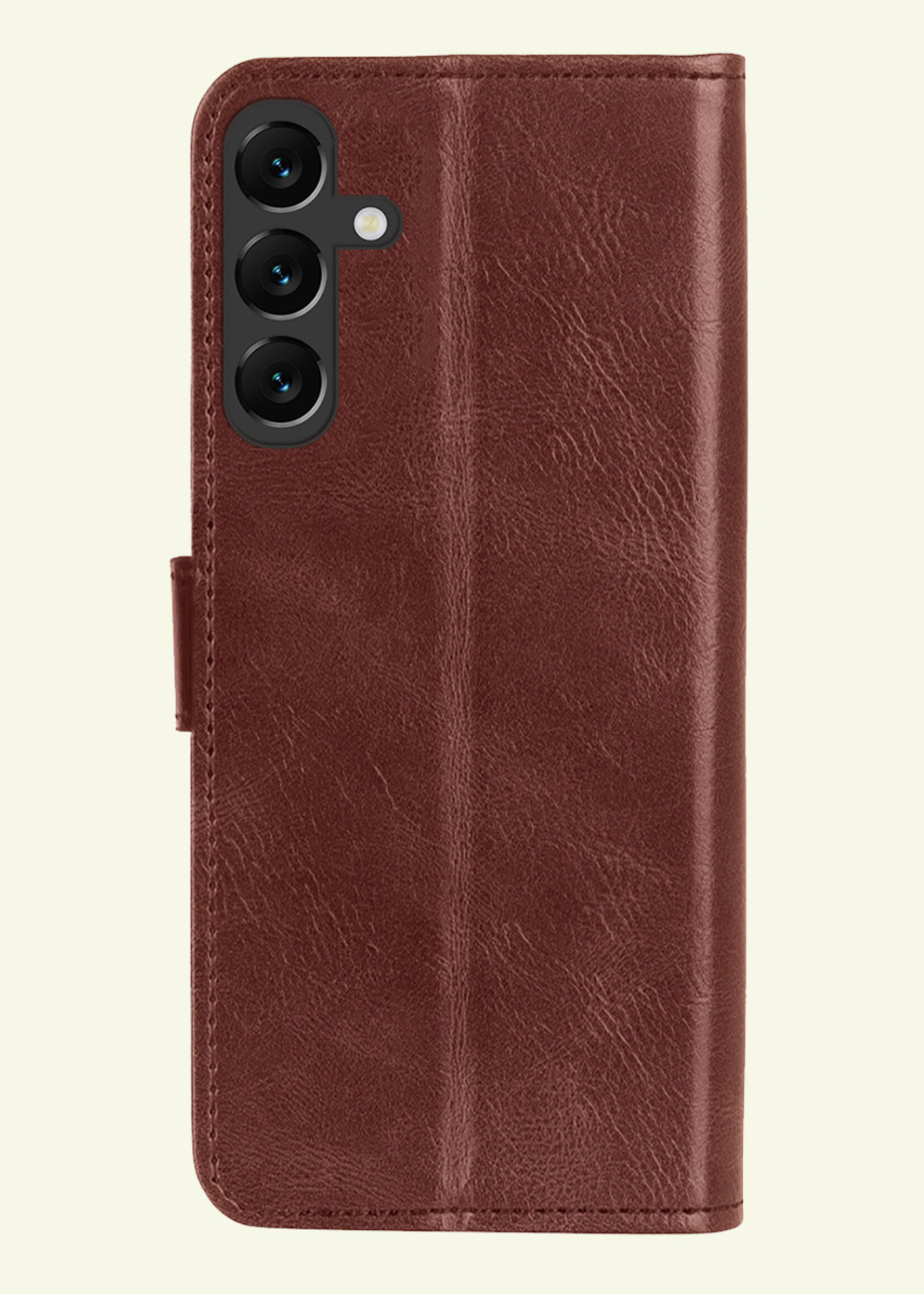 LUQ Hoesje Geschikt voor Samsung A55 Hoesje Book Case Hoes Wallet Cover - Hoes Geschikt voor Samsung Galaxy A55 Hoesje Bookcase Hoes - Bruin