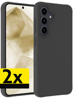 LUQ LUQ Samsung Galaxy A55 Hoesje Siliconen - Zwart - 2 PACK