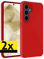 LUQ LUQ Samsung Galaxy A55 Hoesje Siliconen - Rood - 2 PACK