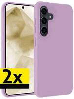 LUQ LUQ Samsung Galaxy A55 Hoesje Siliconen - Lila - 2 PACK