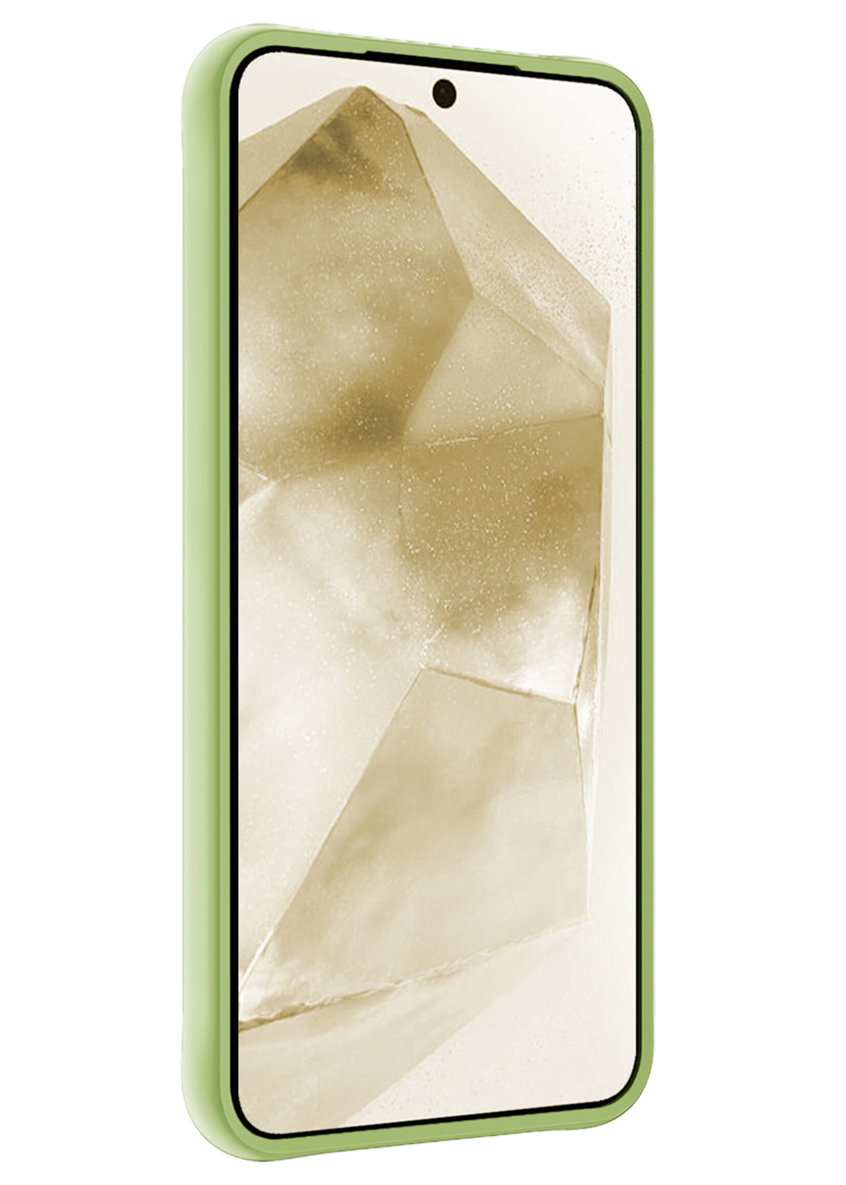 LUQ Hoesje Geschikt voor Samsung A55 Hoesje Siliconen Case - Hoes Geschikt voor Samsung Galaxy A55 Hoes Siliconen - Groen - 2 Stuks