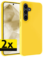 LUQ LUQ Samsung Galaxy A55 Hoesje Siliconen - Geel - 2 PACK