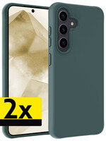 LUQ LUQ Samsung Galaxy A55 Hoesje Siliconen - Donkergroen - 2 PACK