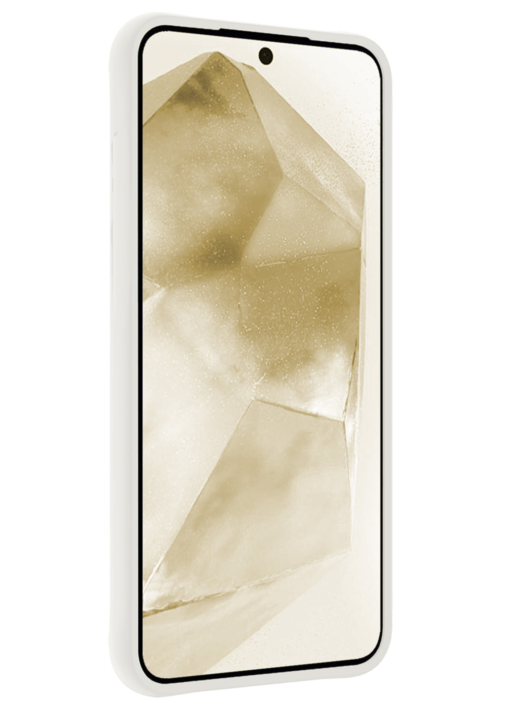 LUQ Hoesje Geschikt voor Samsung A55 Hoesje Siliconen Case - Hoes Geschikt voor Samsung Galaxy A55 Hoes Siliconen - Wit