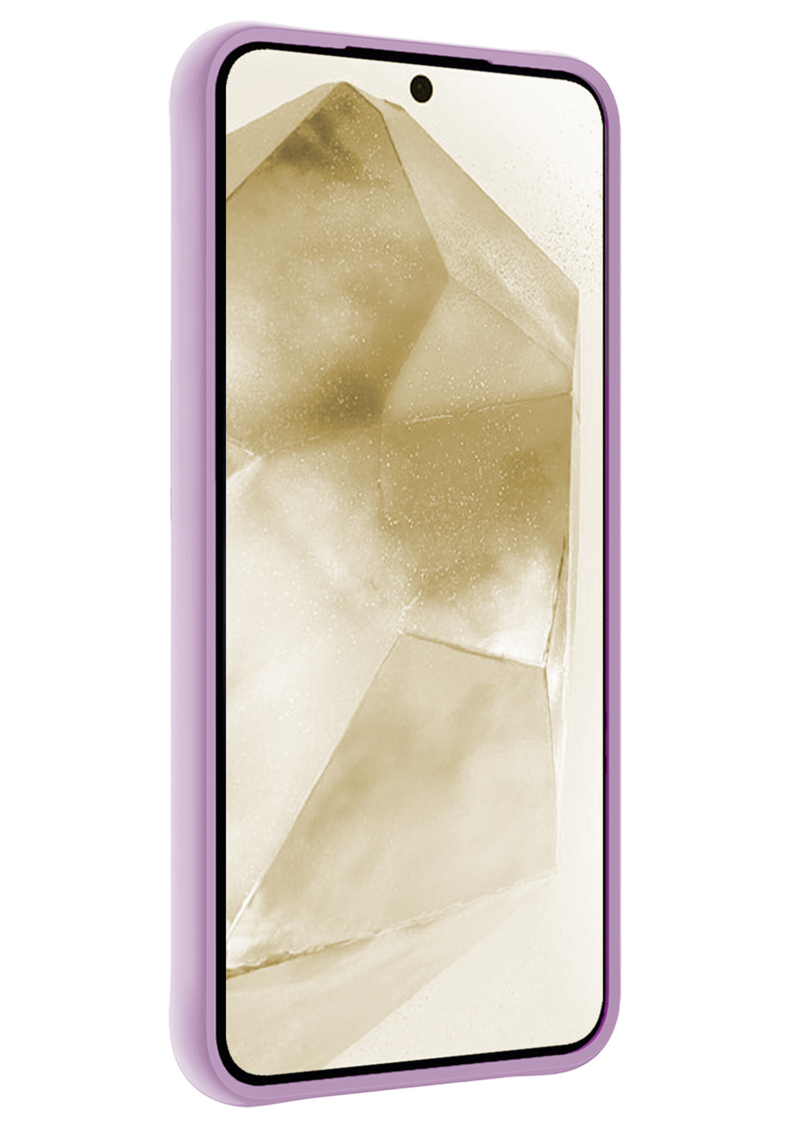 LUQ Hoesje Geschikt voor Samsung A55 Hoesje Siliconen Case - Hoes Geschikt voor Samsung Galaxy A55 Hoes Siliconen - Lila