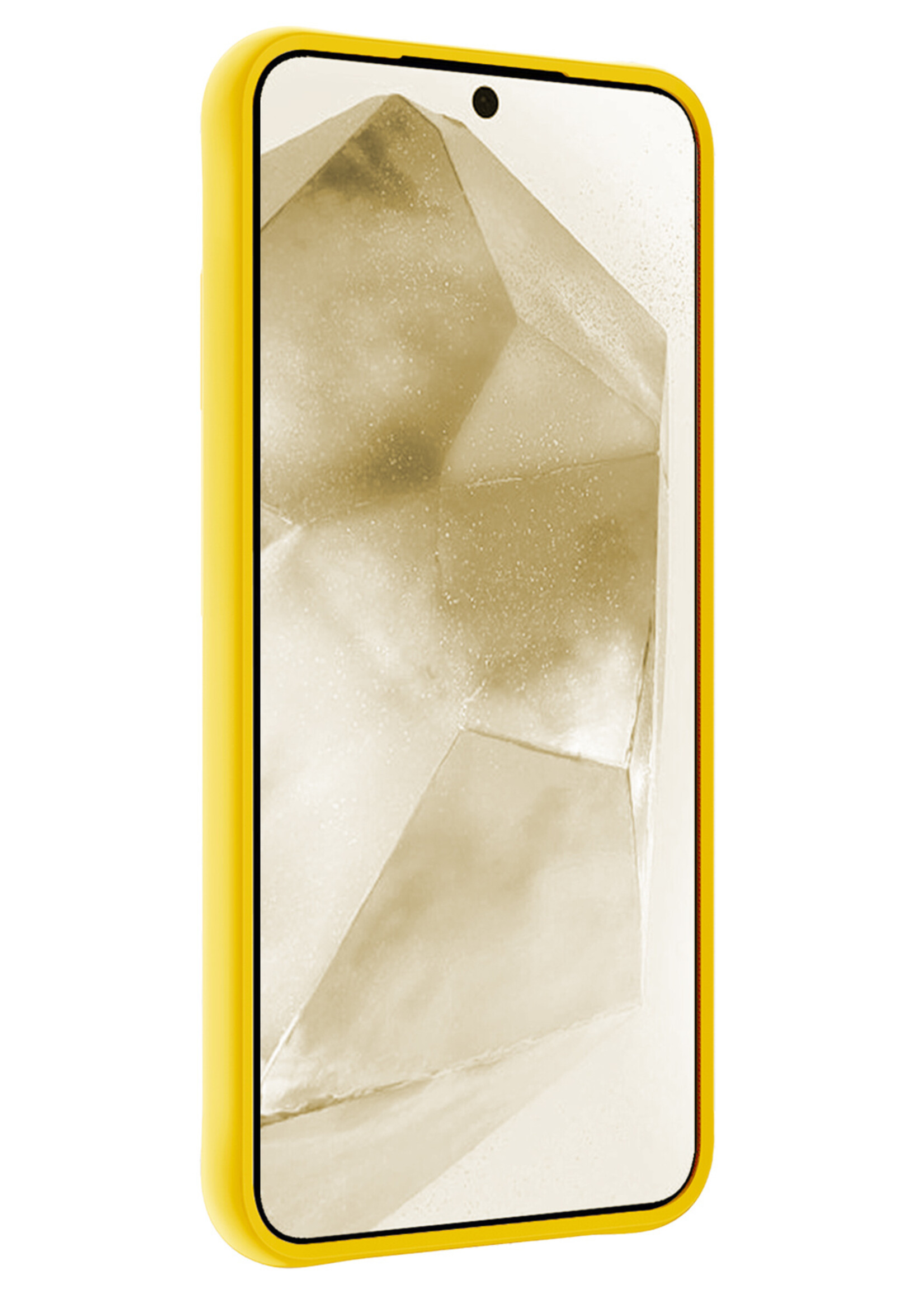 LUQ Hoesje Geschikt voor Samsung A55 Hoesje Siliconen Case - Hoes Geschikt voor Samsung Galaxy A55 Hoes Siliconen - Geel