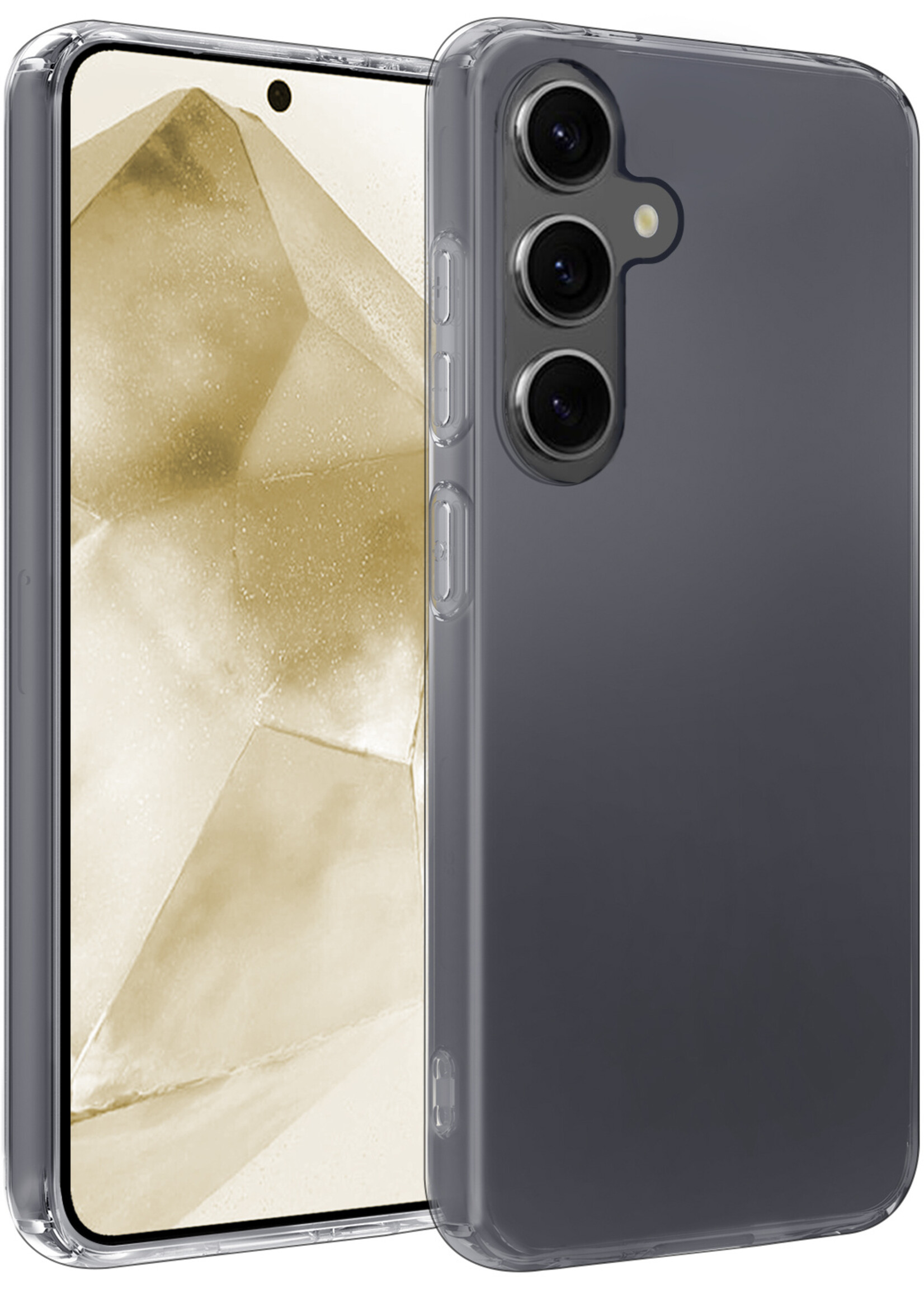 LUQ Hoesje Geschikt voor Samsung A55 Hoesje Siliconen Case - Hoes Geschikt voor Samsung Galaxy A55 Hoes Siliconen - Transparant