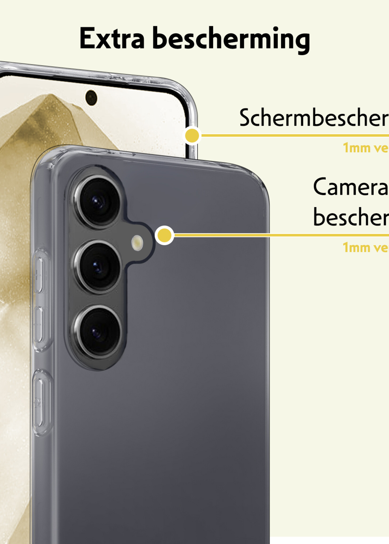 LUQ Hoesje Geschikt voor Samsung A55 Hoesje Siliconen Case - Hoes Geschikt voor Samsung Galaxy A55 Hoes Siliconen - Transparant