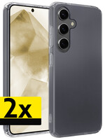 LUQ LUQ Samsung Galaxy A55 Hoesje Siliconen - Transparant - 2 PACK
